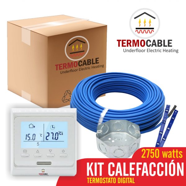 Piso Losa Radiante Eléctrica 2750w Kit Digital 21.2 A 27 M2