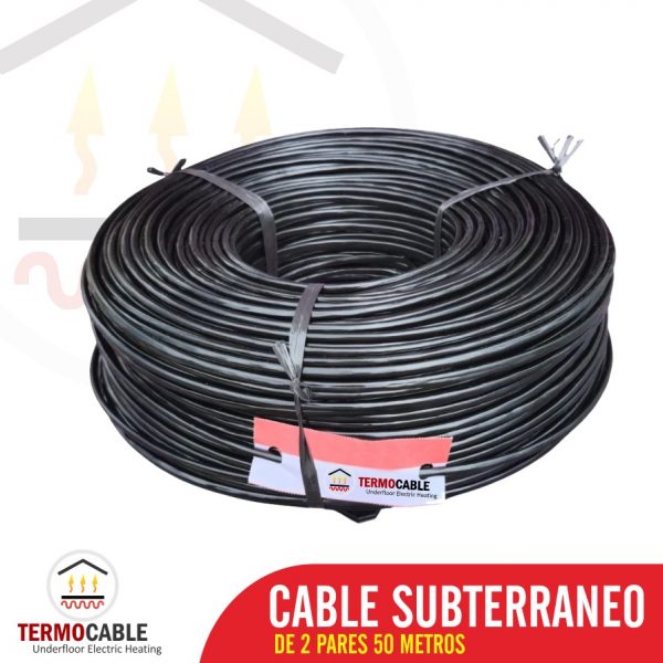 Cable Subterráneo De 2 Pares 50 Metros