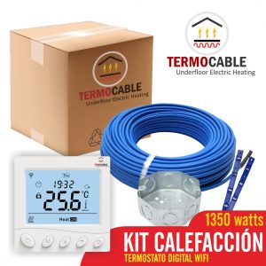 Piso Losa Radiante Eléctrica 1350w Kit Digital WiFi 10 A 13.5 M2