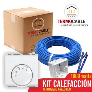 Piso Losa Radiante Eléctrica 1600w Kit Analógico 12.3 A 16 M2
