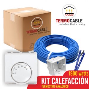 Piso Losa Radiante Eléctrica 1900w Kit Analógico 14.6 A 19 M2